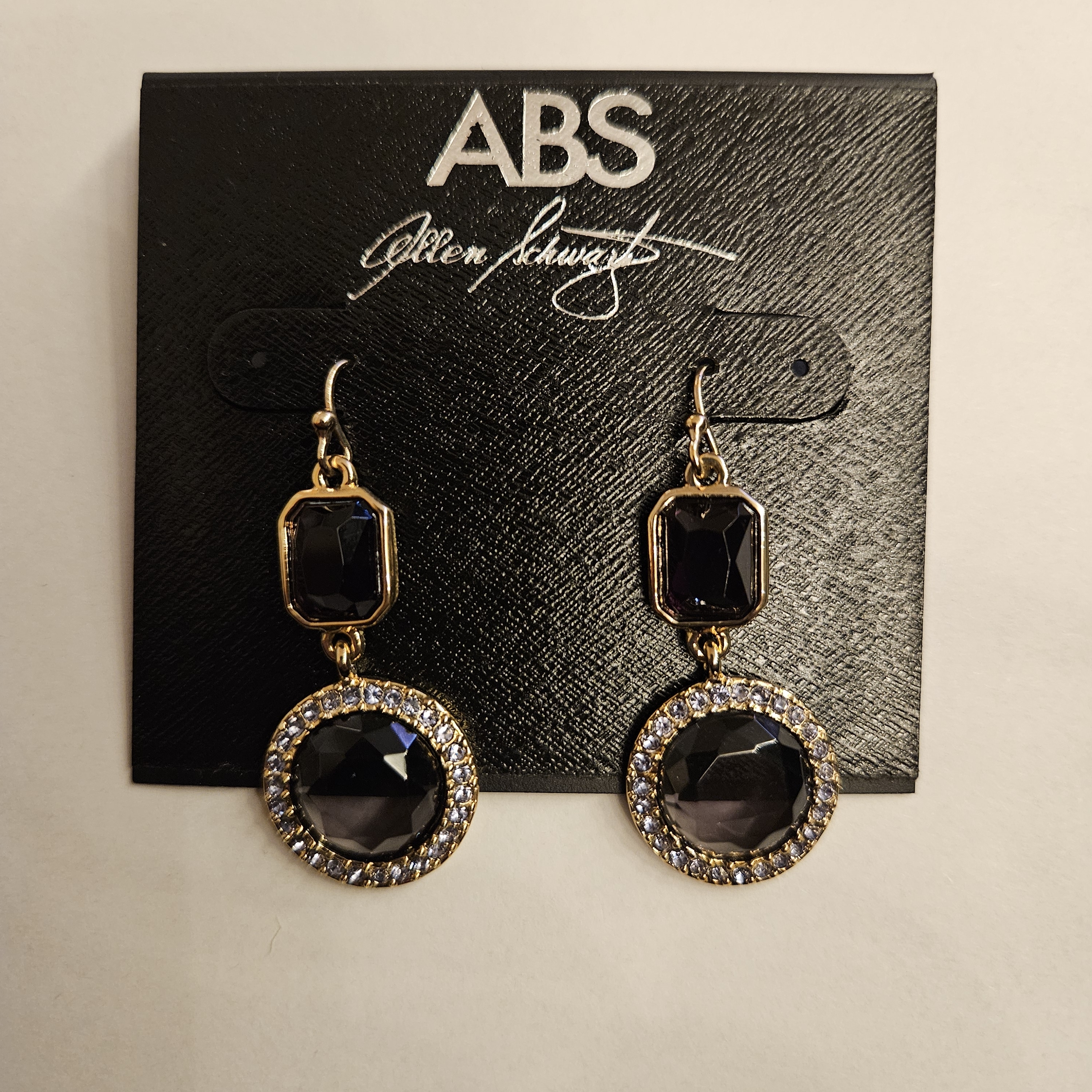 Gold And Black Drop Earrings